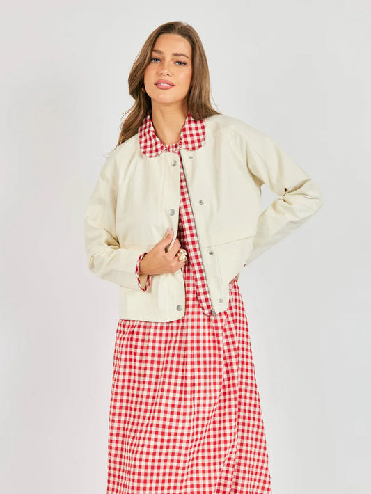 Avery Gingham Barn Jacket