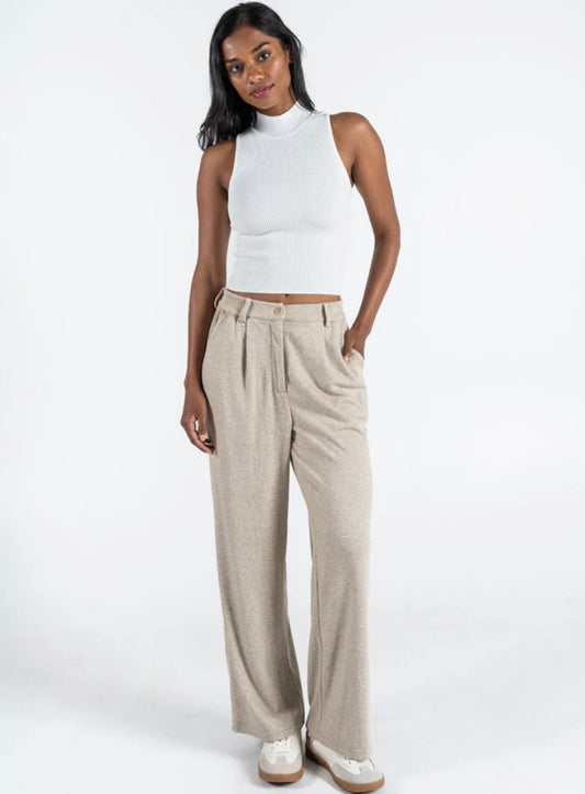 Brushed Pleat Pant