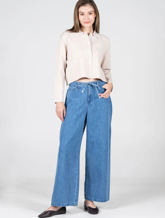 Cass Tie Wide Leg Denim