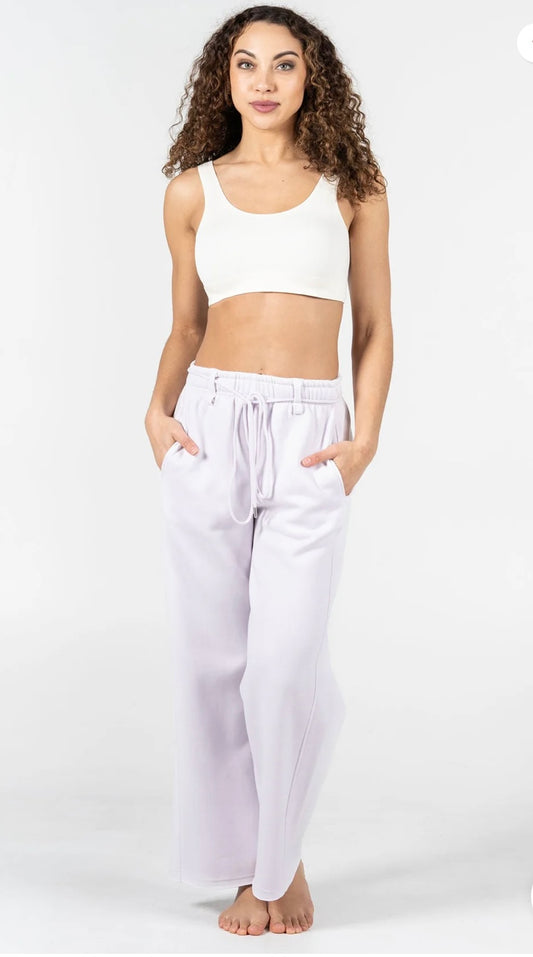 Orchid Fleece Wideleg Pant