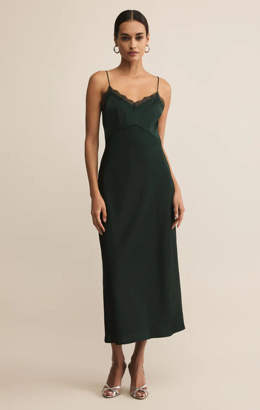 After Hours Satin Midi Dress