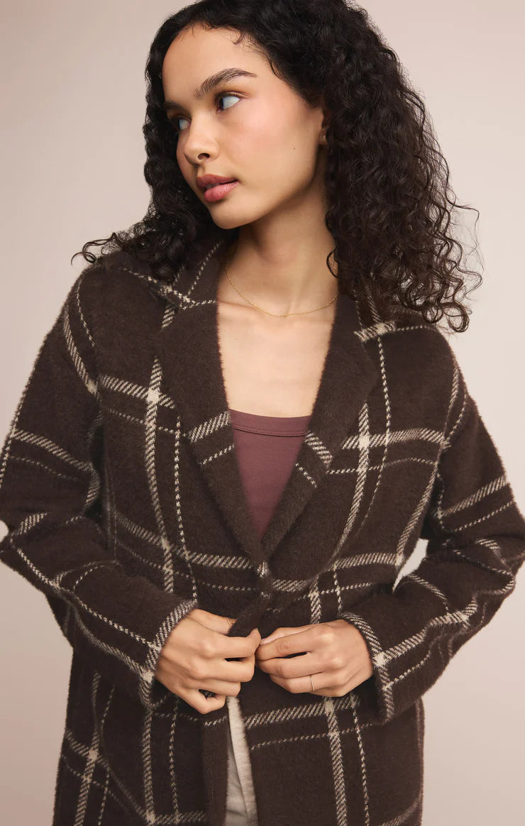 Mason Sweater Plaid Coat