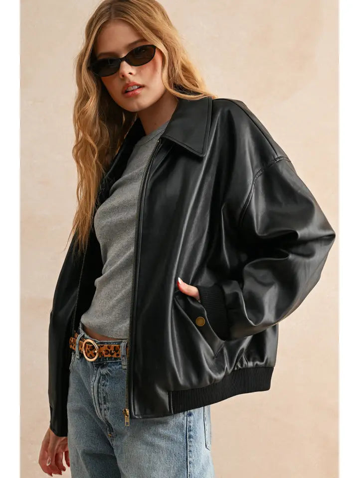 Everyday Leather Bomber