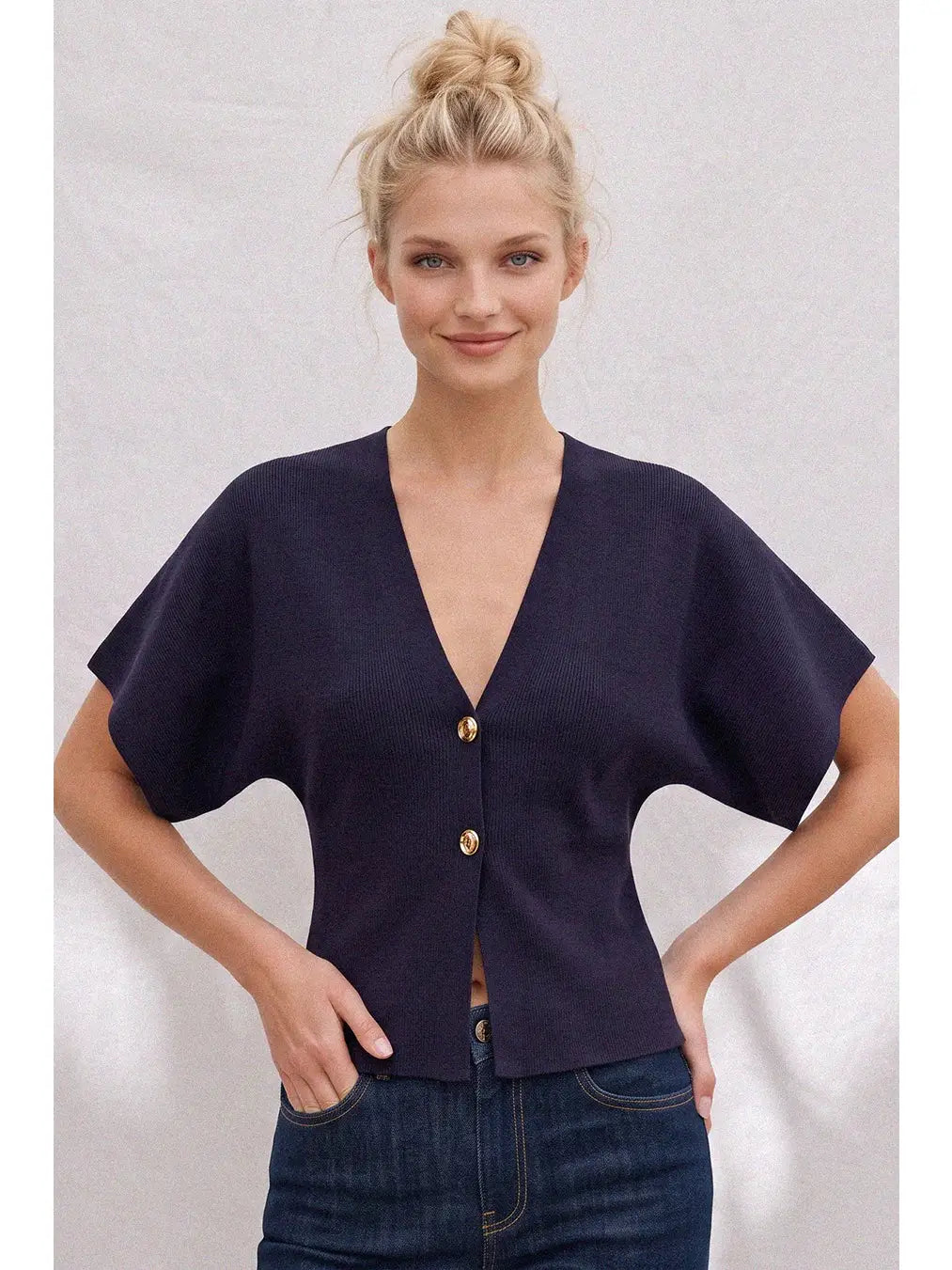 Shyla Short Sleeve Cardi Top