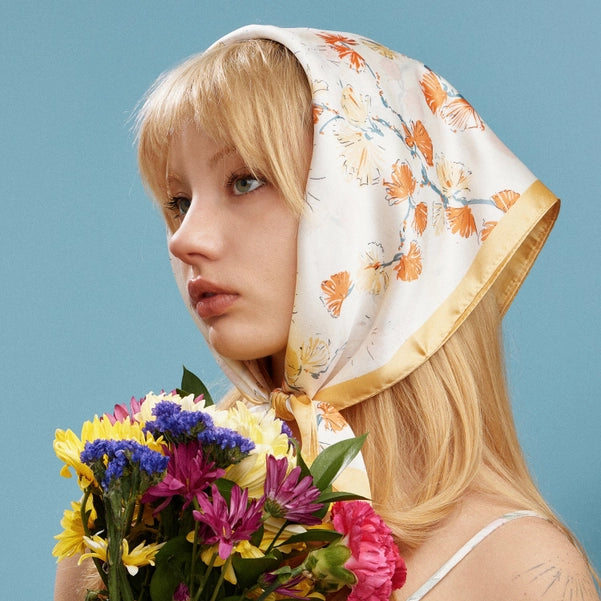 Delicate Floral Branch Scarf