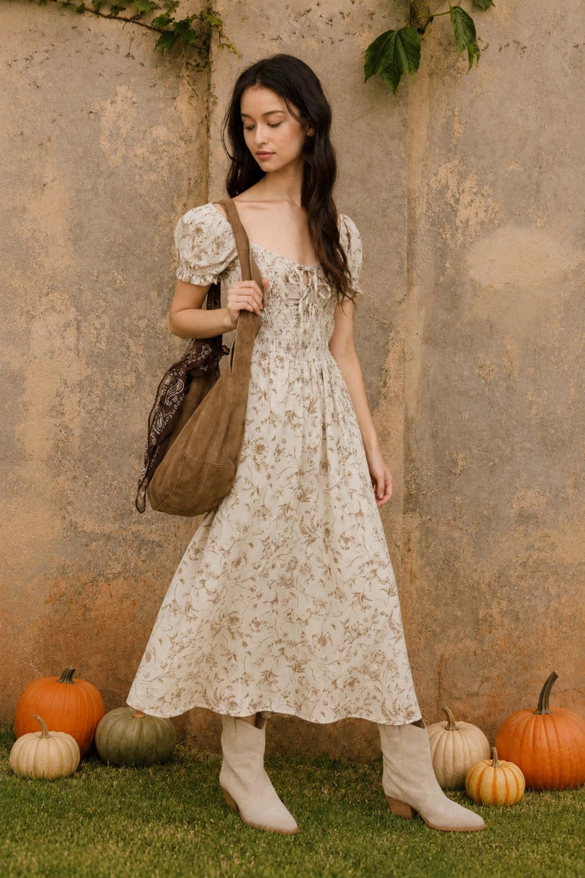 Marie Toile Midi Dress