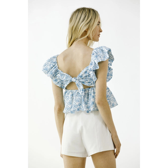 Kaelie Babydoll Cropped Top
