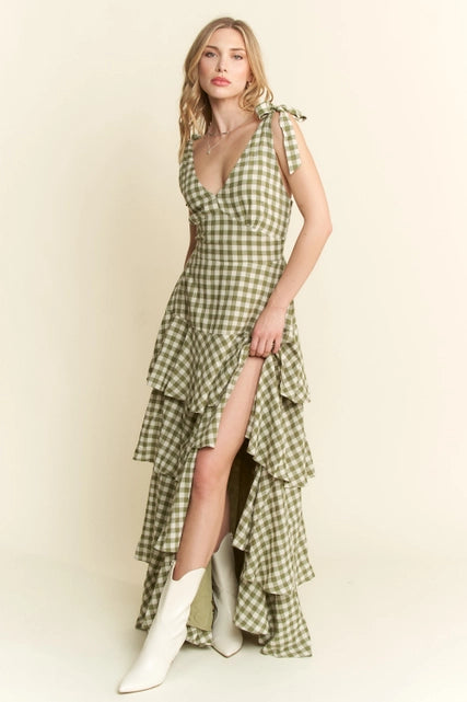 Kenzie Gingham Maxi Dress