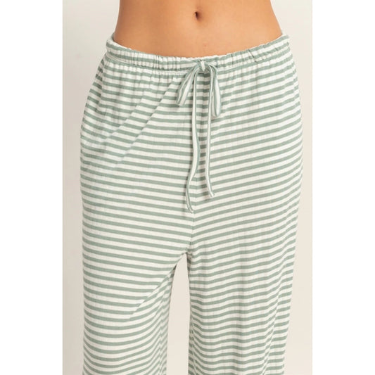 Lea Striped Drawstring Pants