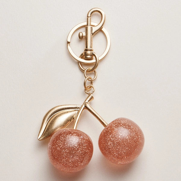 Pink Cherry Bag Charm