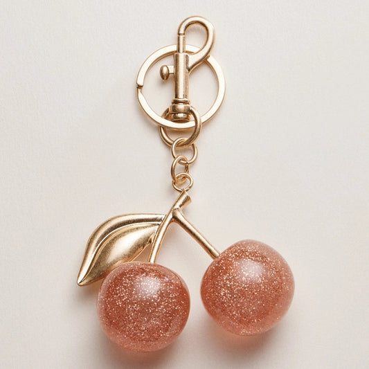 Pink Cherry Bag Charm