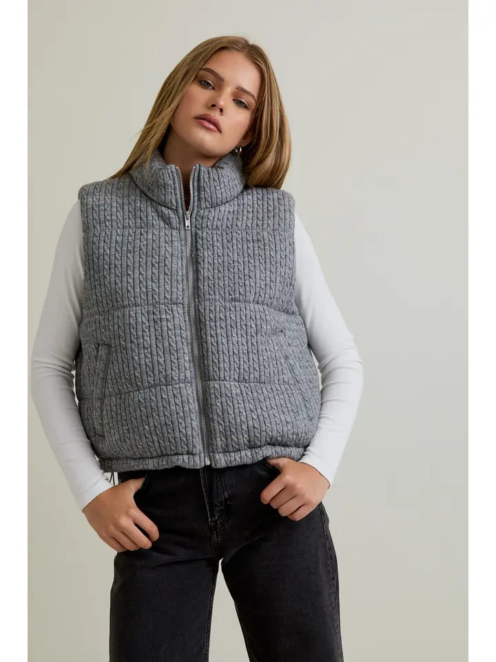 Tiara Puffer Knit Vest