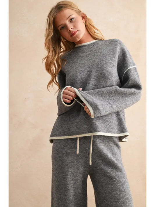 Jessi Contrast Sweater Top