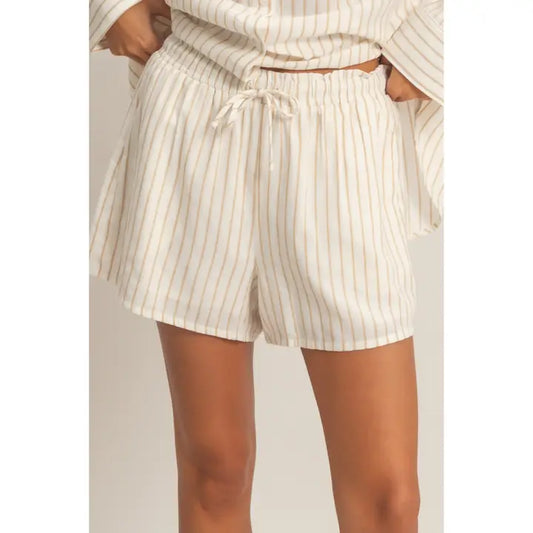 Ivy Striped Drawstring Short