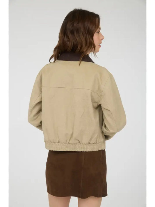 Cropped Barn Jacket - Khaki