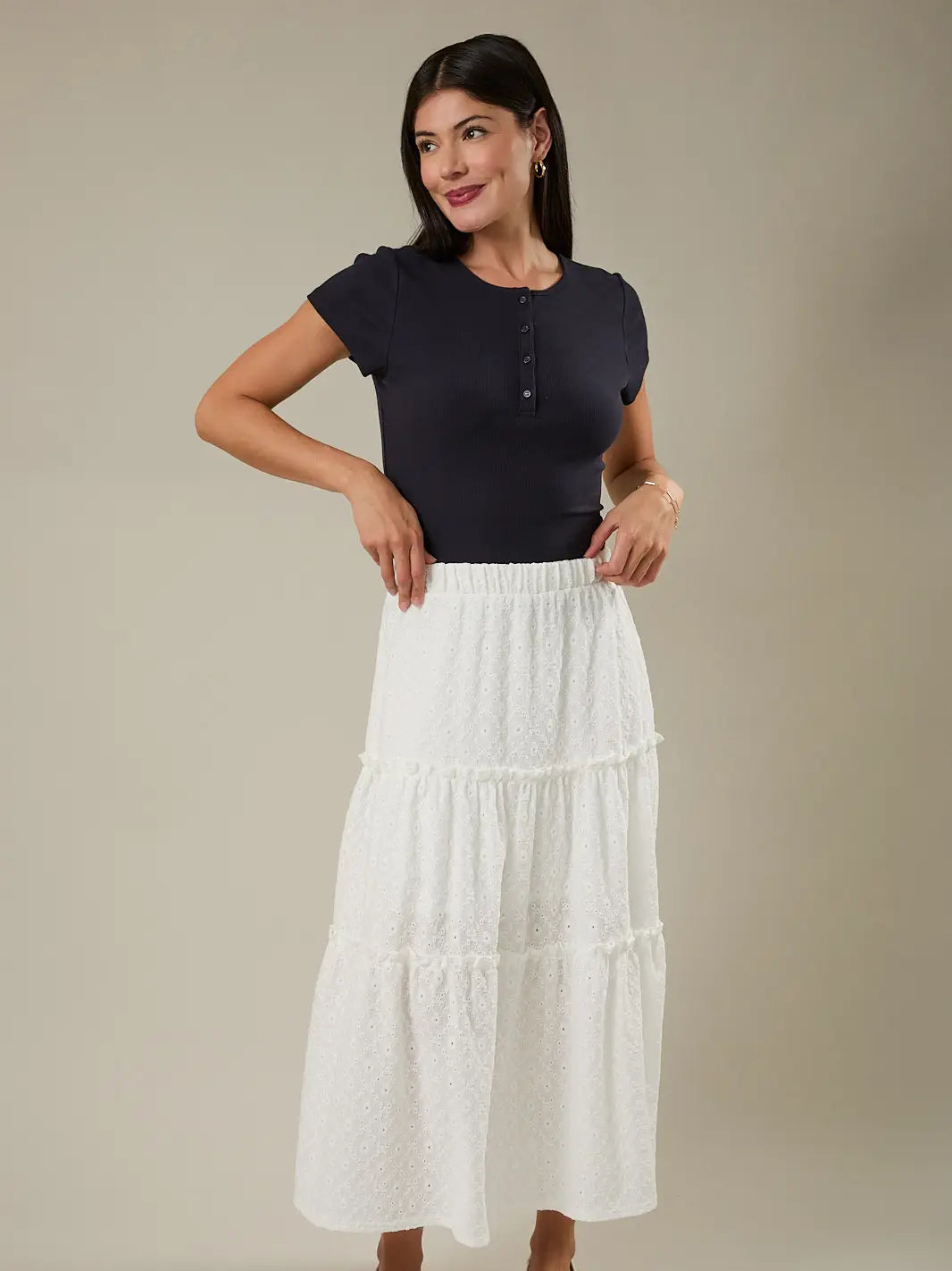 Sienna  Tiered Maxi Skirt