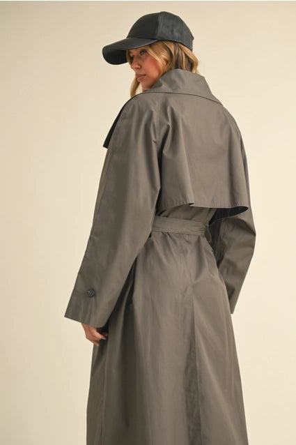 Grey Belted Trench