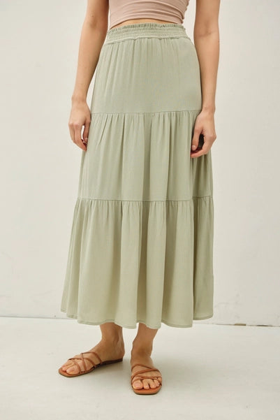 Pistachio Maxi Skirt