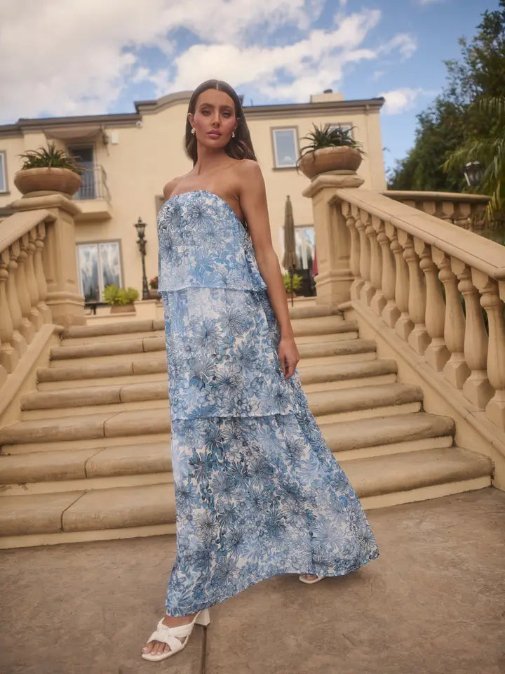 Halle Tiered Floral Maxi Dress