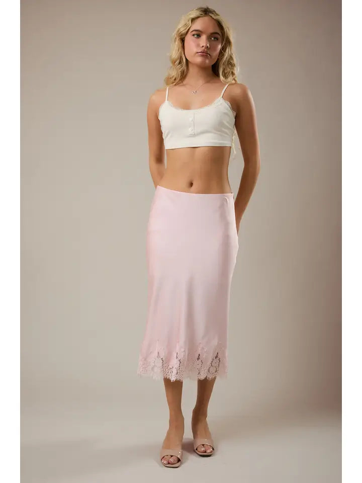 Dahlia Lace Satin Skirt