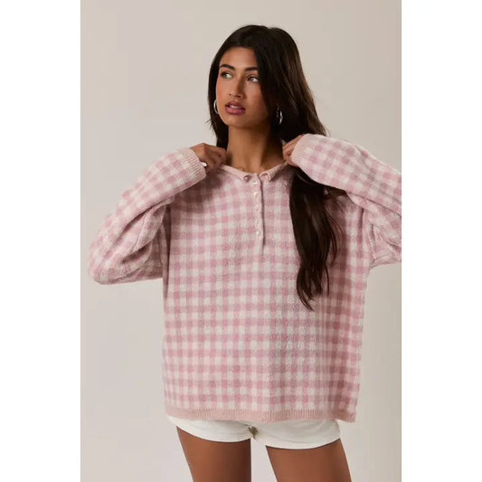 Kelly Gingham Sweater