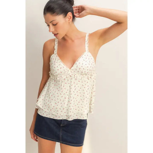 Faye Floral Tiered Tank