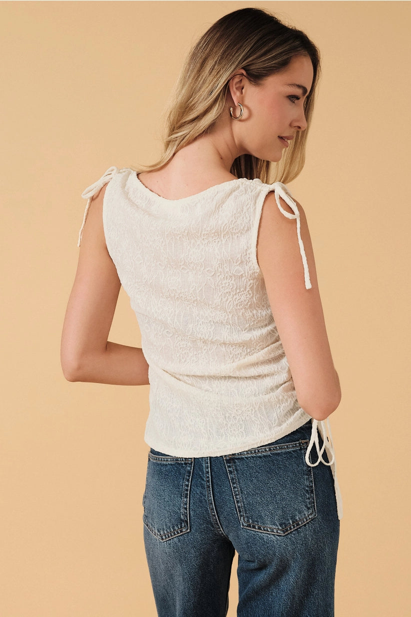 Layla Textured Boat Neck Tank