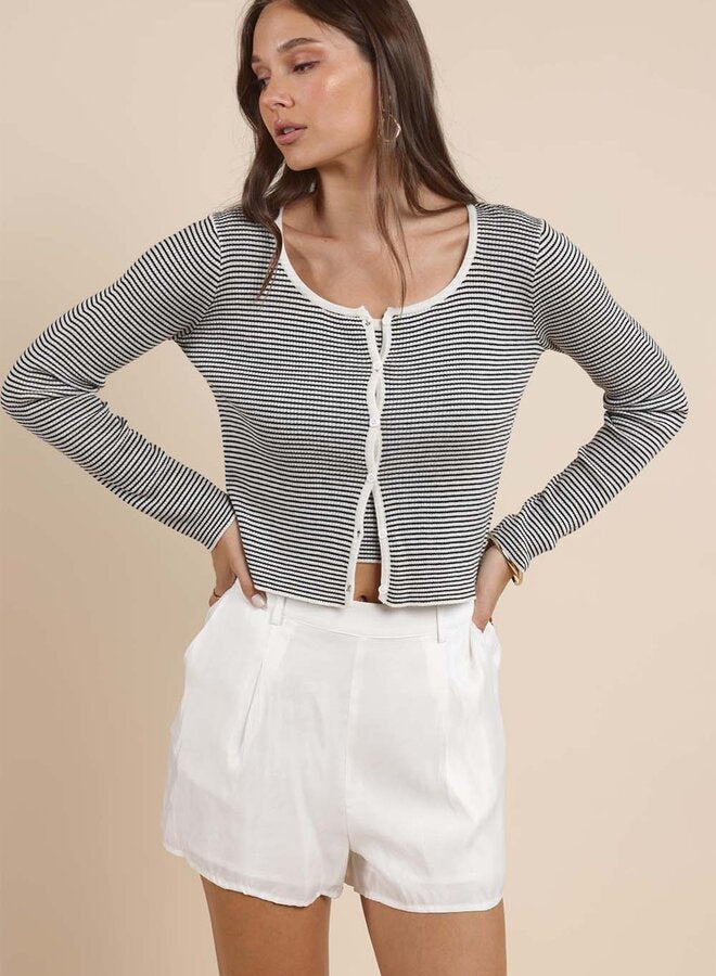 Pepster Striped Cardigan